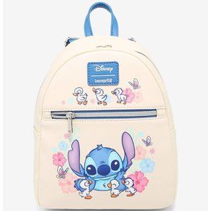 Loungefly Disney Lilo And Stitch Mini Backpack Ducklings Ducks Floral Bag
